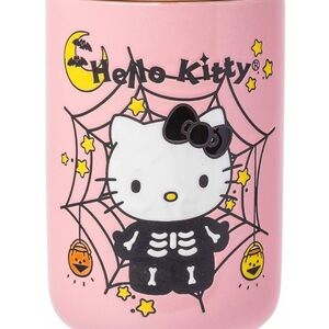 Hello Kitty Frankenstein Pink Cookie Jar/Canister W/ Bamboo Lid Halloween NEW
